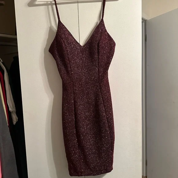 sparkly burgundy dress short Short Sparkle Off Shoulder Prom Dress